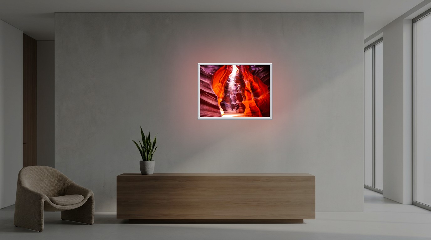 Antelope Canyon als Lichtposter im Büro
