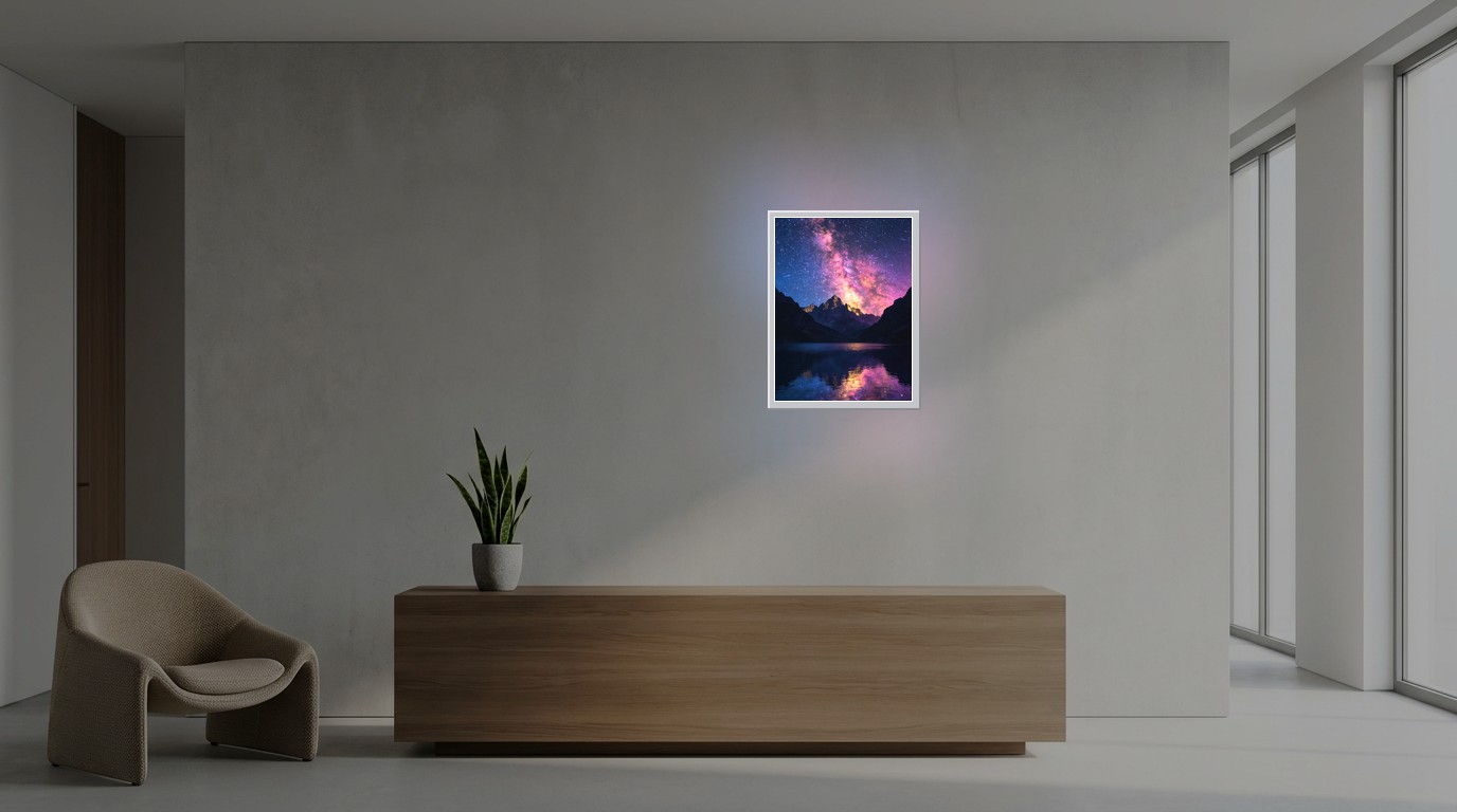 Milchstraße als Lichtposter im Büro