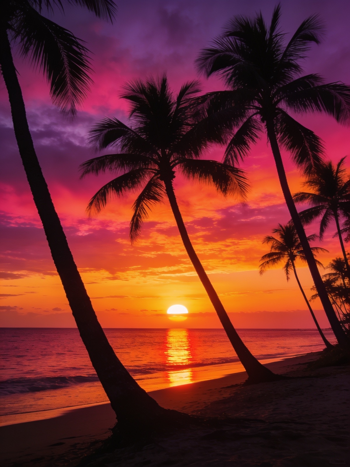 Tropenstrand im Sonnenuntergang