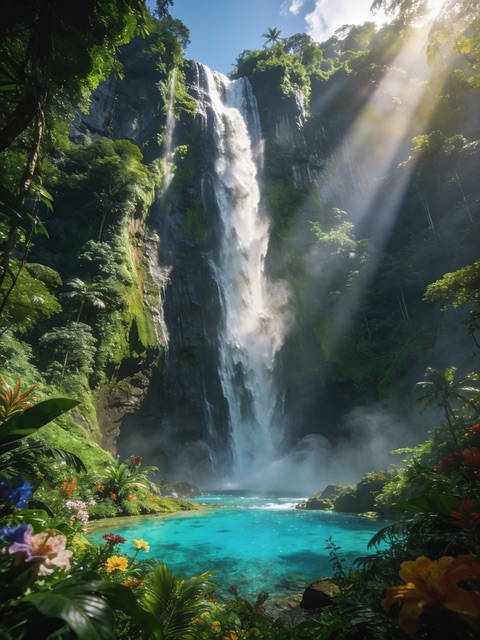 Tropischer Wasserfall