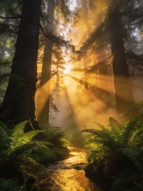 Wald im Sonnenaufgang
